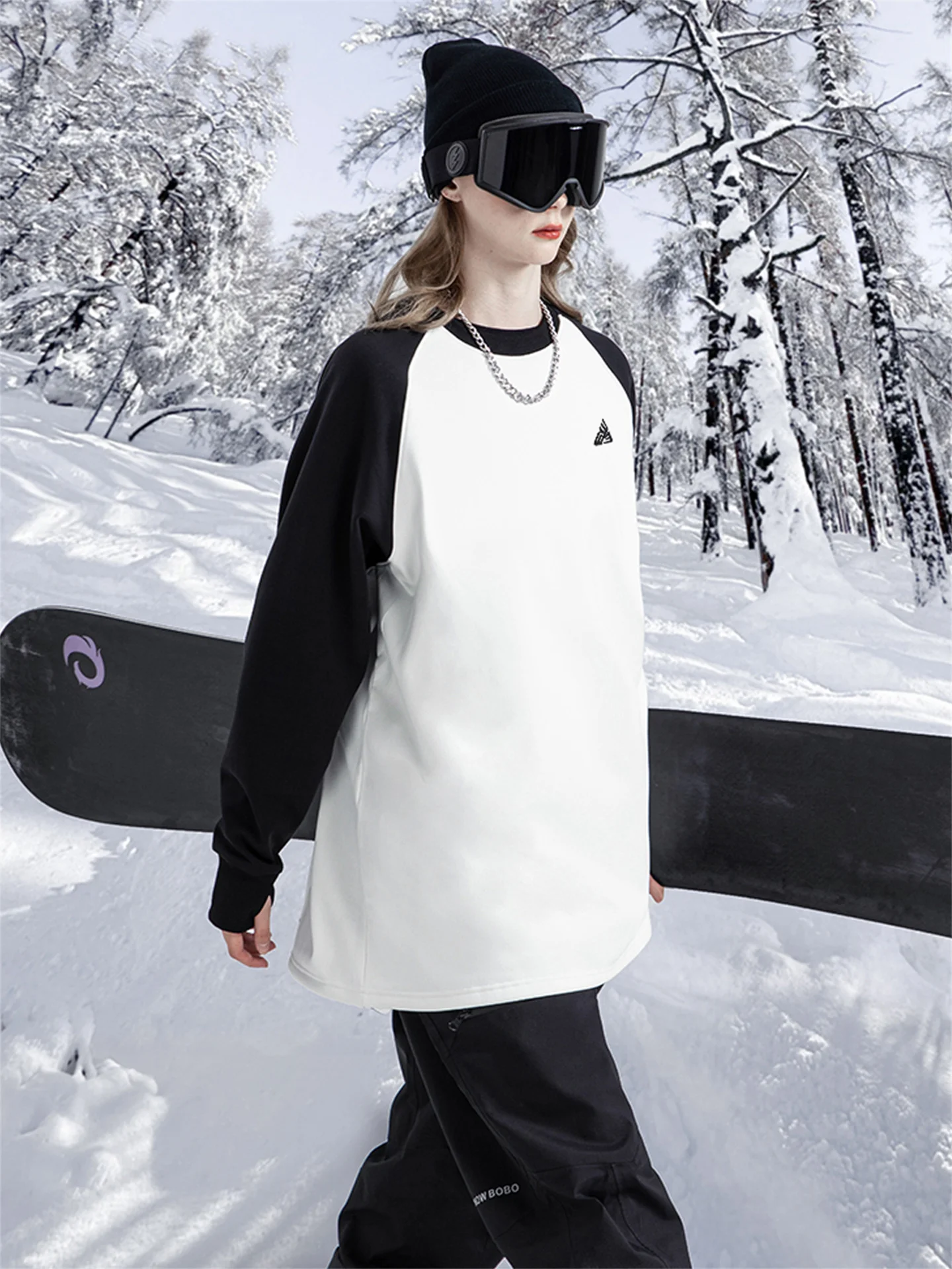 

Зимняя флисовая лыжная толстовка с подкладкой для активного отдыха, теплая, водонепроницаемая, свободного кроя, устойчивая к холоду, молодежная, модная