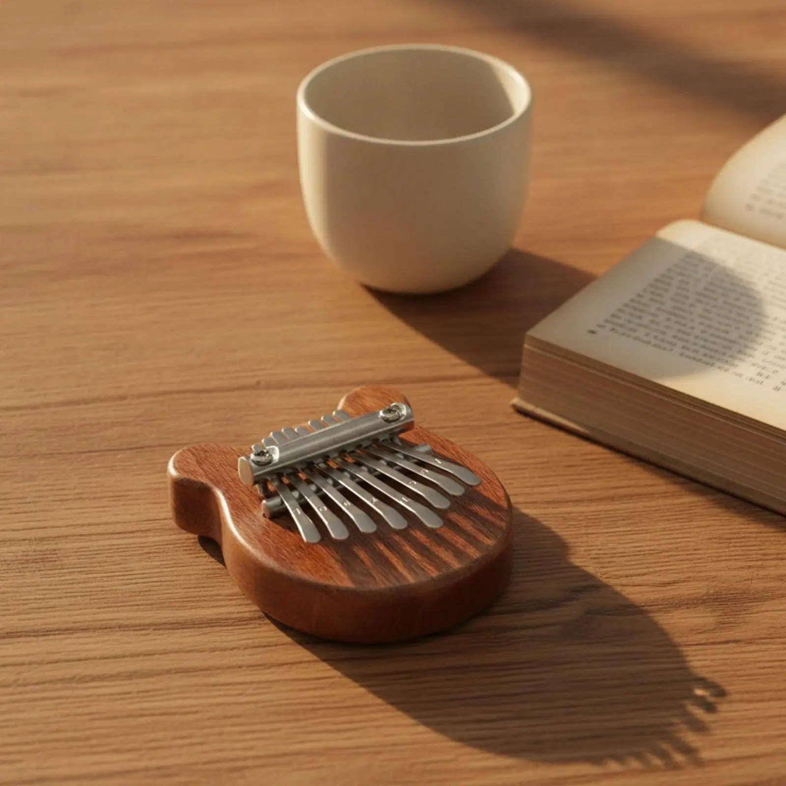 Compact Kalimba Thumb Piano 8 Note Wooden Body Metal Keys Mini Music Instrument for Beginners Adult Relaxation - view 3