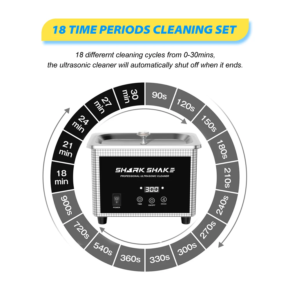 Ultrasonic Cleaner 900ML 60W Ultrason Cleaner Bath with Degas Timer and Basket for Cleaning Jewelry Brass Sonic Cleaner