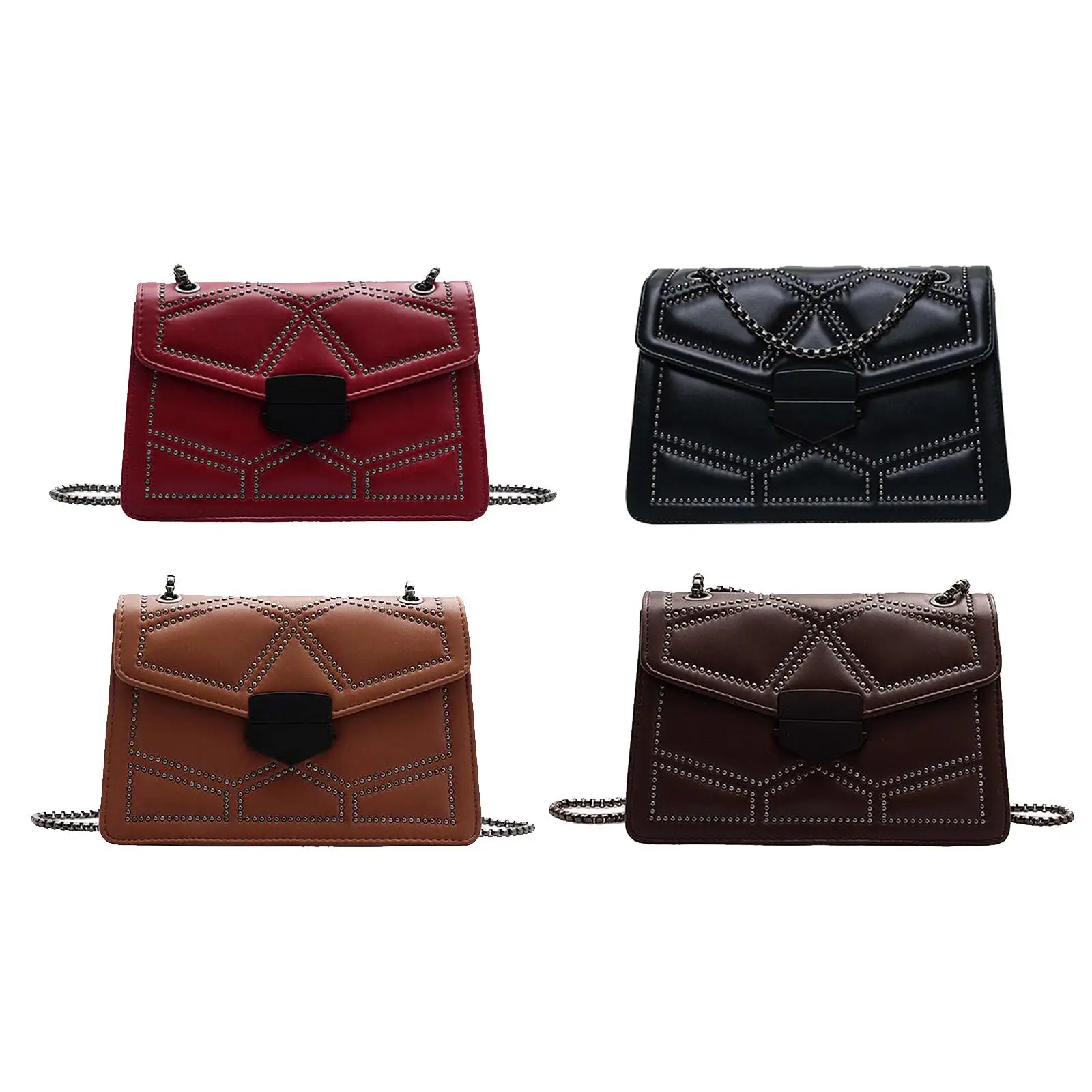 حقيبة كتف نسائية، حامل بطاقة بمقبض، محفظة بسحاب، حقيبة كروس