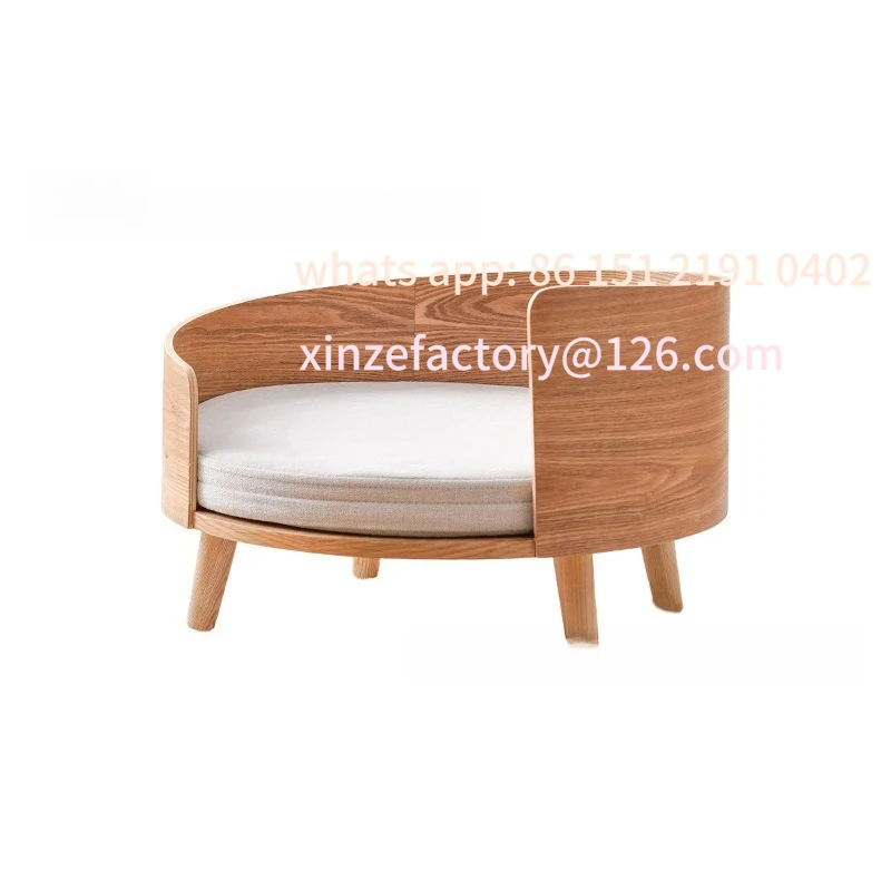 

Customizable Wooden Cat Nest Dog Bed Teddy Pet Sofa Golden Retriever Pet Bed Large Medium Small Dog Cat Nest