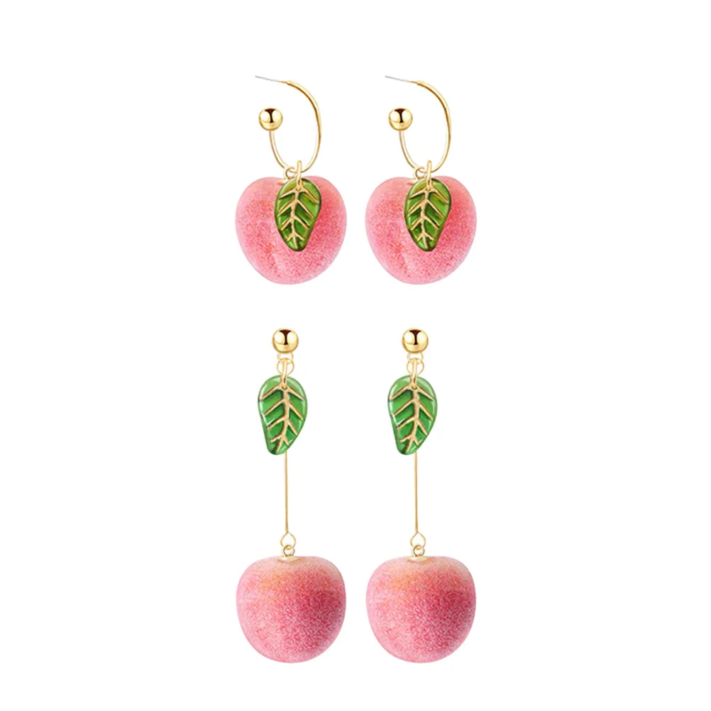 

Peach Shaped Earrings Retro Dangle Ear Pendants Vintage Chic Accessories For Party Anniversary Valentine Watermelon