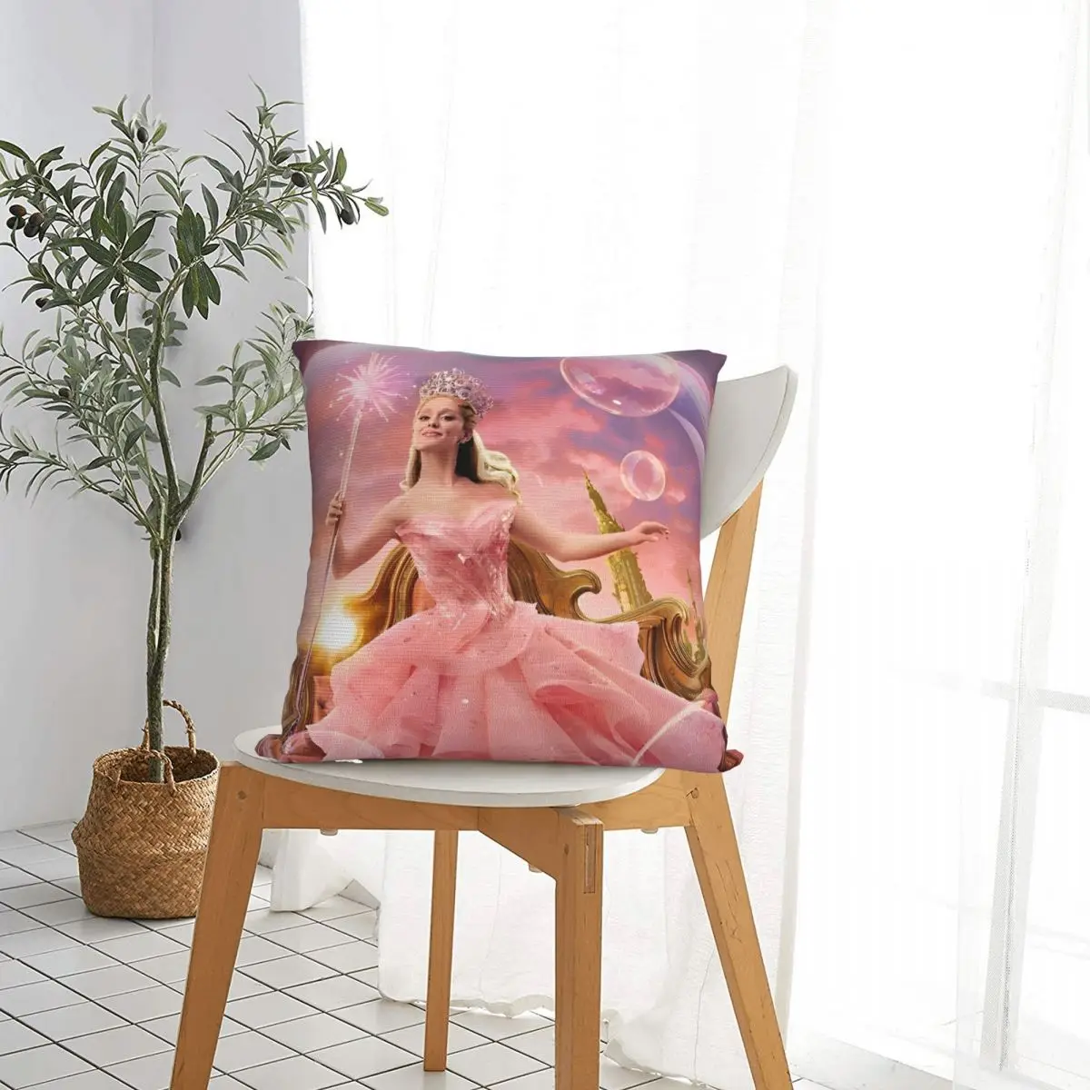 Epic Musical Fantasy Film W-Wicked Square Pillow Case Cushion Covers Vintage Zipper Decorative Pillowcover for Home 18