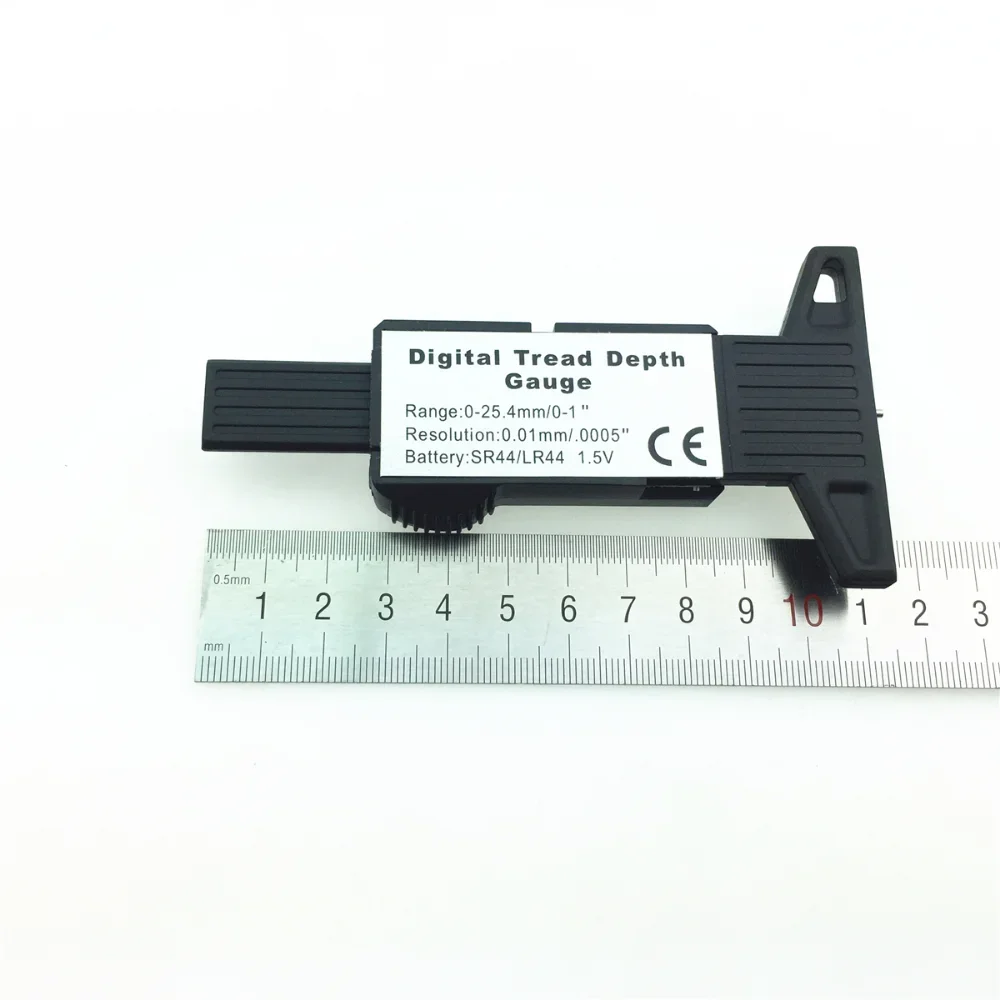 For Tire Pattern Measuring Ruler 0-25mm Depth Gauge Electronic Digital Display Tire Tread Vernier Caliper Plastic Style