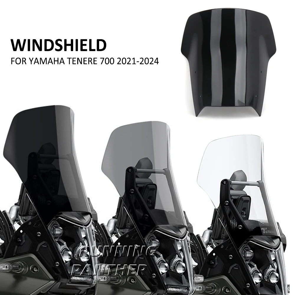 

For Yamaha Tenere700 Tenere 700 2021 2022 2023 2024 Motorcycle Accessories Windscreen Windshield Wind Screen Shield Deflector