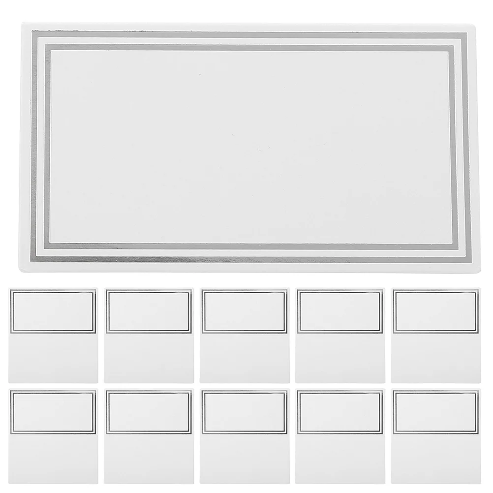 

100 Pcs Foil Table Elegant Wedding Banquet Foldable Place Cards Delicate Table Cards Smooth Surface Blank Signs