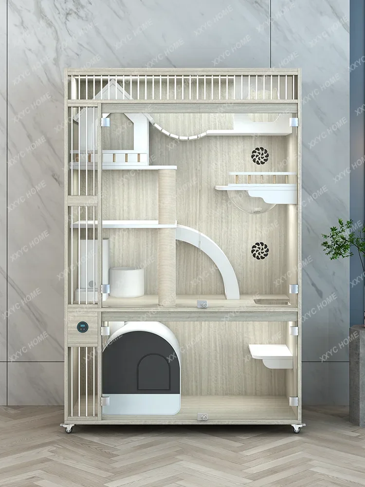 

Non-Covering Cat Cage Solid Wood Cat Villa Customized Cat Cabinet Home Indoor Cat House переноски для кошек قفص قطط