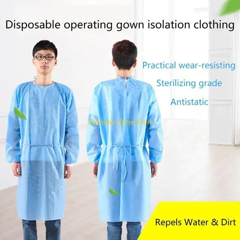 A3PC Durable Non-Woven Disposable Isolation Gowns with Elastic Cuff Fluid Resistant