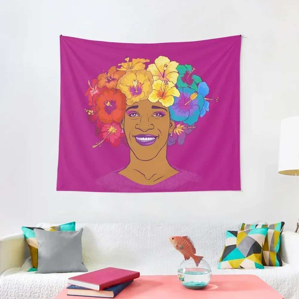 

Marsha Johnson - Hero and Icon Tapestry Room Decoration Accessories Mushroom Decor For Room Tapestry