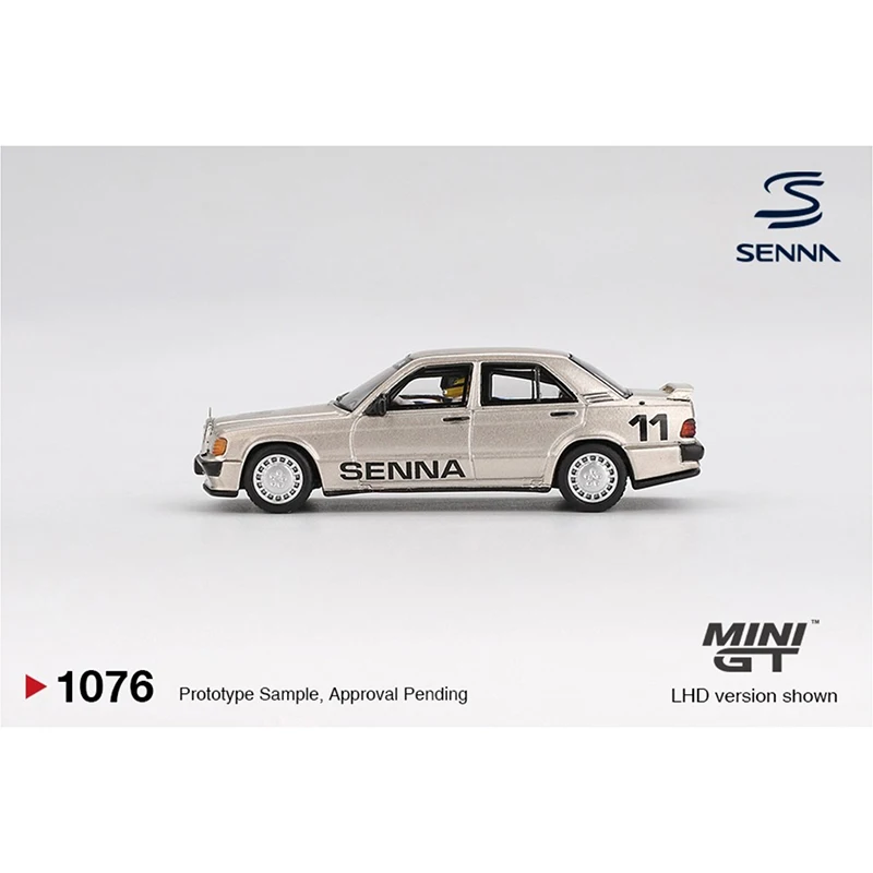 Vorverkauf MINIGT 1076 1:64 Mercedes Benz 190 E 2.3 16 # 11 Ayrton Senna 1984 Nürburgring Diecast Car Model Collection Toys