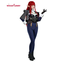 Miccostumes Women's Hulkenberg Cosplay Costume Jumpsuit with Cape Breastplate