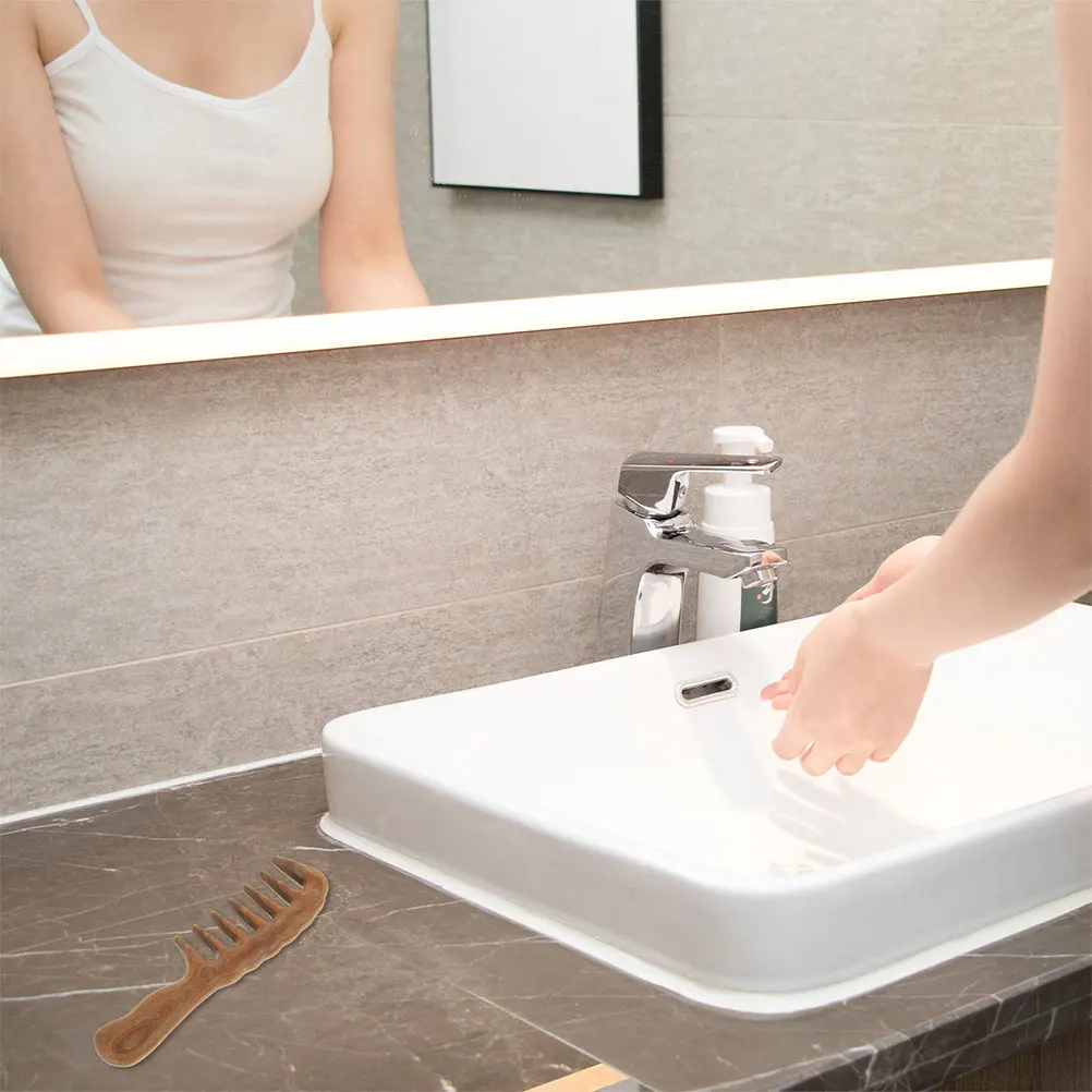 

2 Pcs Meridian Massage Comb Manual Massager Tool Long Handle Hair Wood Handmade Detangler