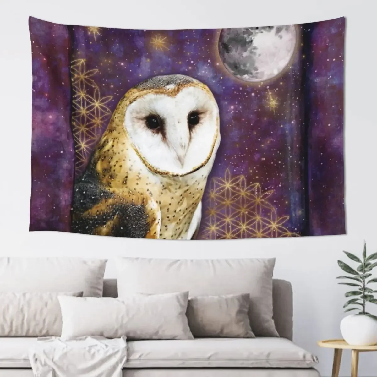 

Magical owl sacred geometry Tapestry Room Ornaments Decorations For Your Bedroom Funny Room Decoration Korean Style Tapestry