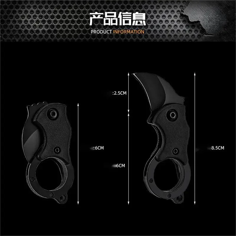 Mini Fox Knife  Eagle Claw Knife Toothpick Blade Outdoor EDC Portable Tool Sharp Small Folding Knife Necklace Keyknife