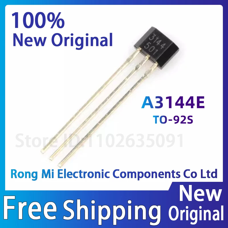 20-100Pcs NEW A3144 A3144EUA A3144E OH3144E 44E Hall Effect Sensor 3144 TO-92S In Stock Wholesale Free Shipping