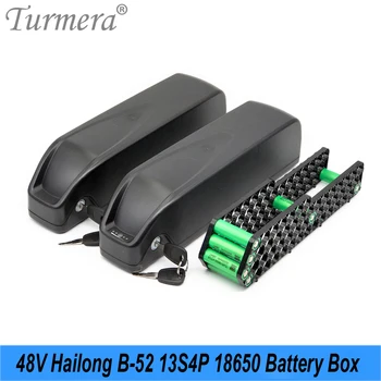 Turmera 48V HaiLong case E-Bike battery box housing 13 s4p 13 s3p 10 s5p 10 s4p 10 s3p 18650 battery holder Downtube case for E-Bike battery