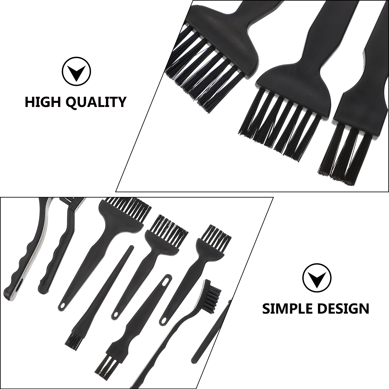 

11 Pcs Brush Set Motherboard Cleaning Portable Handle Anti-Static Fan Bye Keyboard Premium Material Figure