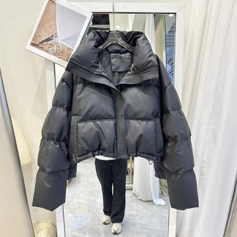 ملابس قطنية نسائية نمط قصير 2025 جاكيت خبز بسحاب نمط جديد #4