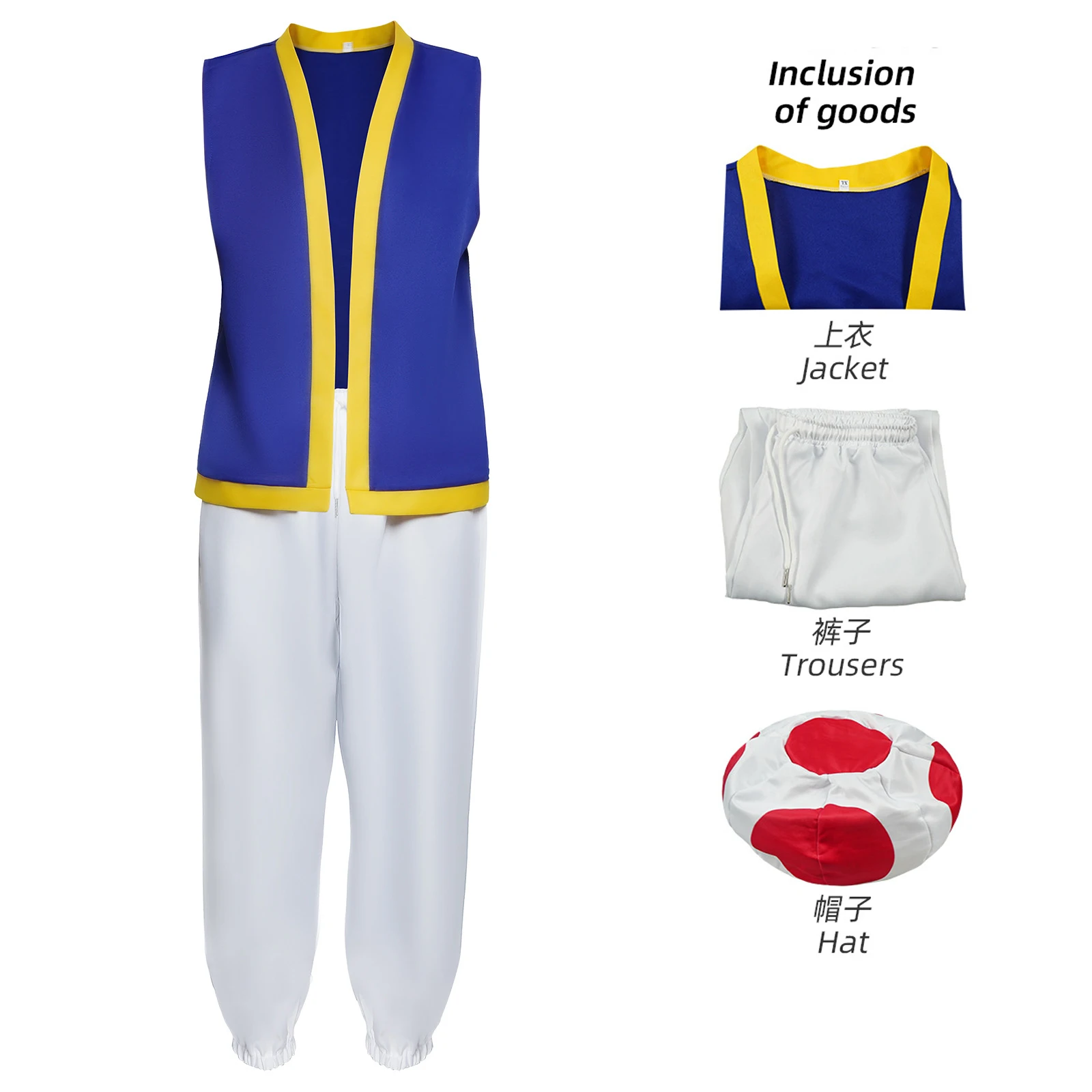 Hot Inspired by Super Plumber Bros Series Cosplay met stijlvol kostuum met paddenstoelhoed Halloween familie-outfit voor kinderen en volwassenen - afbeelding 1