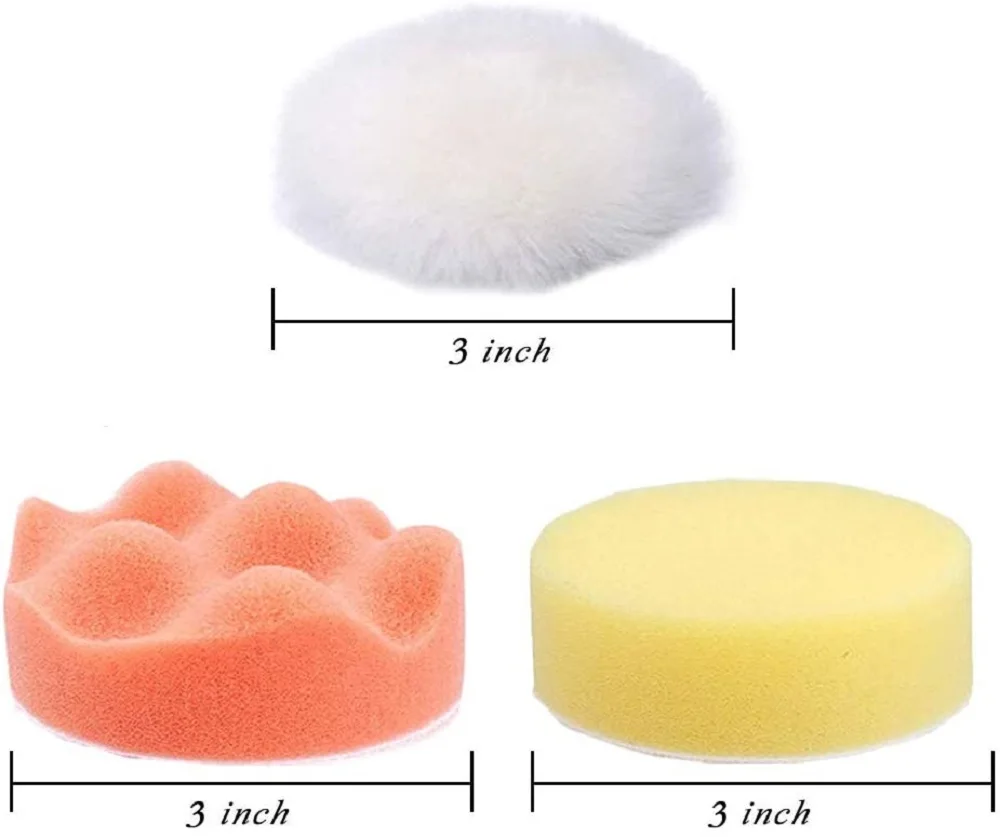 195 Pcs 3 Inch 75mm Sanding Disc Wet Dry Abrasive Sandpaper with Sanding Pads Buffing Pad for Wood Metal Mirror Jewelry Car