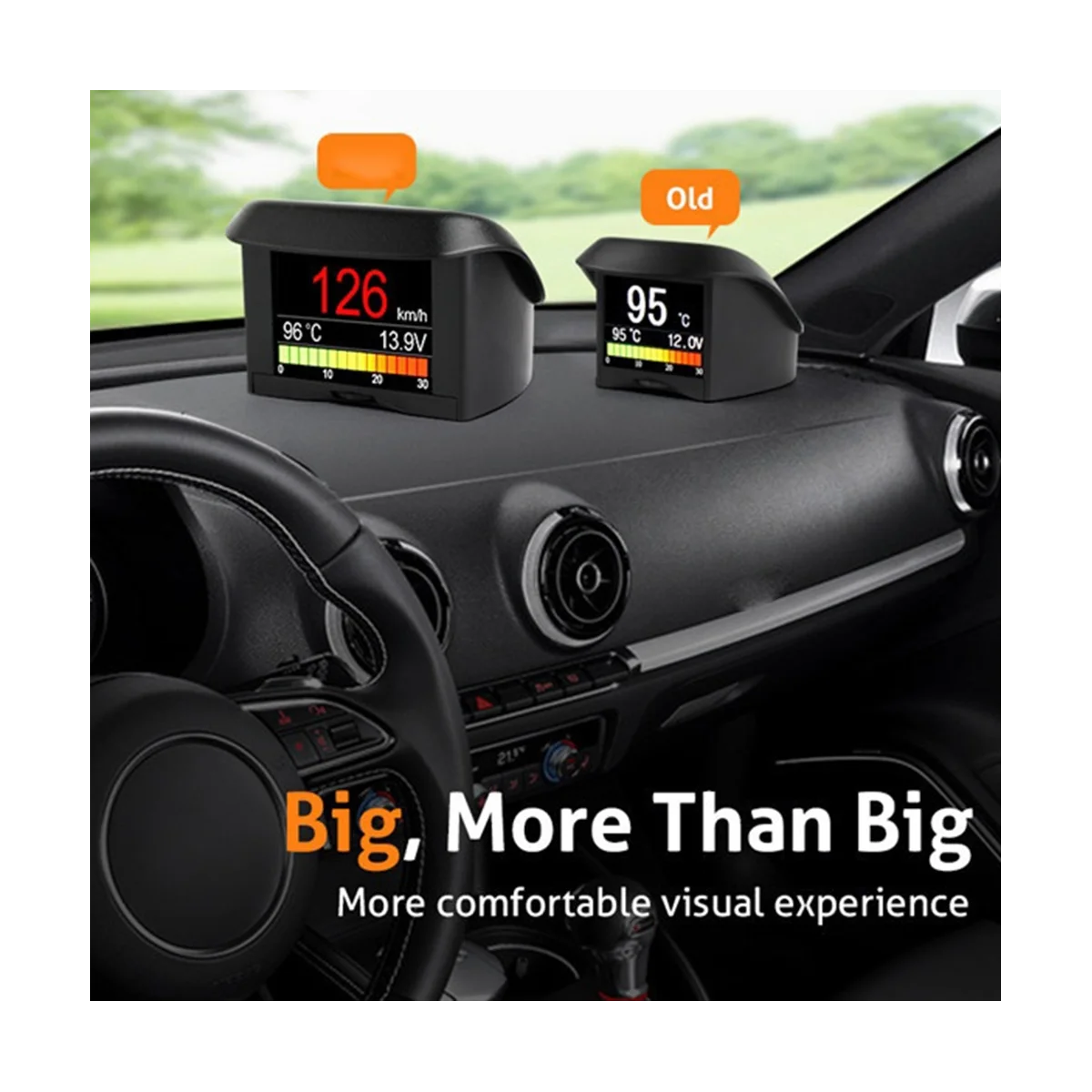 Car Digital Speedometer A202 OBD2 Car Computer Car Display Instrument OBD2 Head-Up Display Trip Display Speed