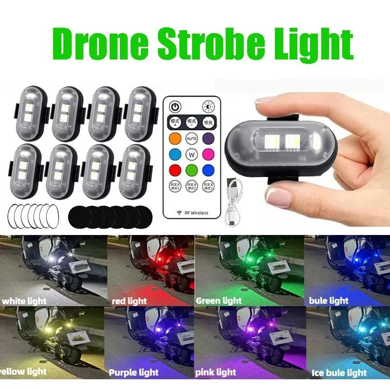 

RGB Led Aircraft Strobe lights Motorcycle Lights LED Flash Position Wireless Light Aircraft Airplane Helicopter Warning Lights