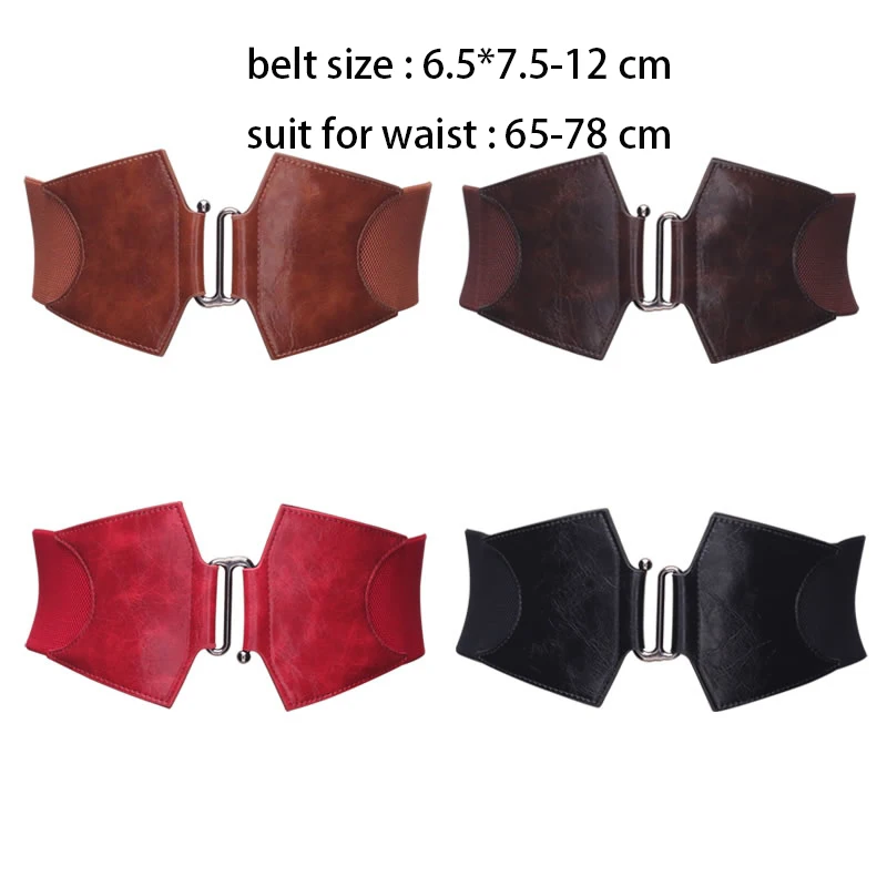 Plus Size Elastic Black Corset Belts Designer Ladies Waist Wide Stretch Cummerbunds Female Big Dress Corsets Belt Girls