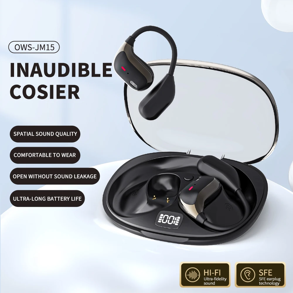 

Wireless Bluetooth Earphones Earbuds Touch Conduction High quality Fitness Driving office Headset With Mic