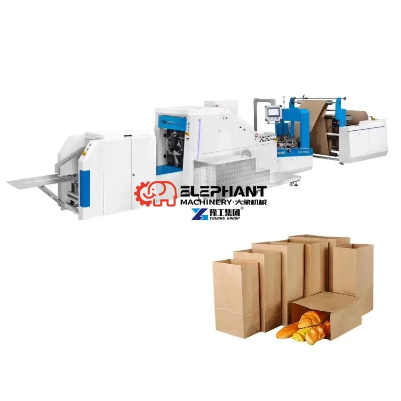 Fully Automatic Kraft Paper Bag Maker Factory Direct Supply Shopping Gift Paper Bag Making Machine for Packaging Production