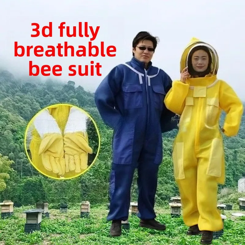 Bee Suit Professional Grade Preferred 3D Air Cotton Fabric Full Body Beekeeping Protective Clothing Beekeeper Suits Equipment