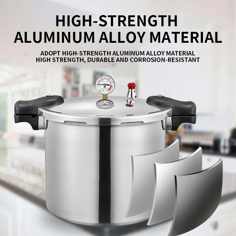 23L قدر الضغط الألومنيوم سميكة واقية من الانفجار وعاء الطبخ السريع لمواقد الغاز، مواقد السيراميك الكهربائية