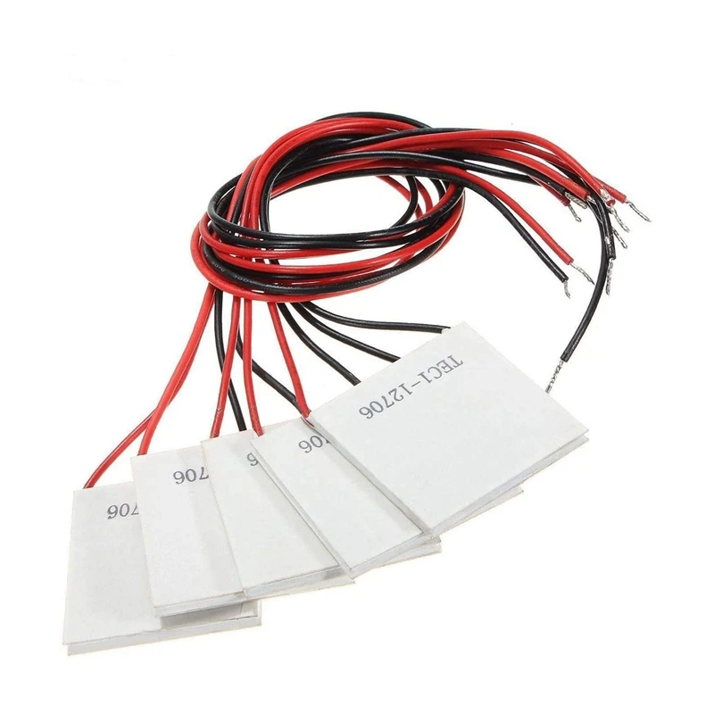 5 pezzi di alette di raffreddamento del refrigeratore d'acqua a semiconduttore TEC1-12706 40 x40mm per apparecchiature di raffreddamento dell'erogatore d'acqua