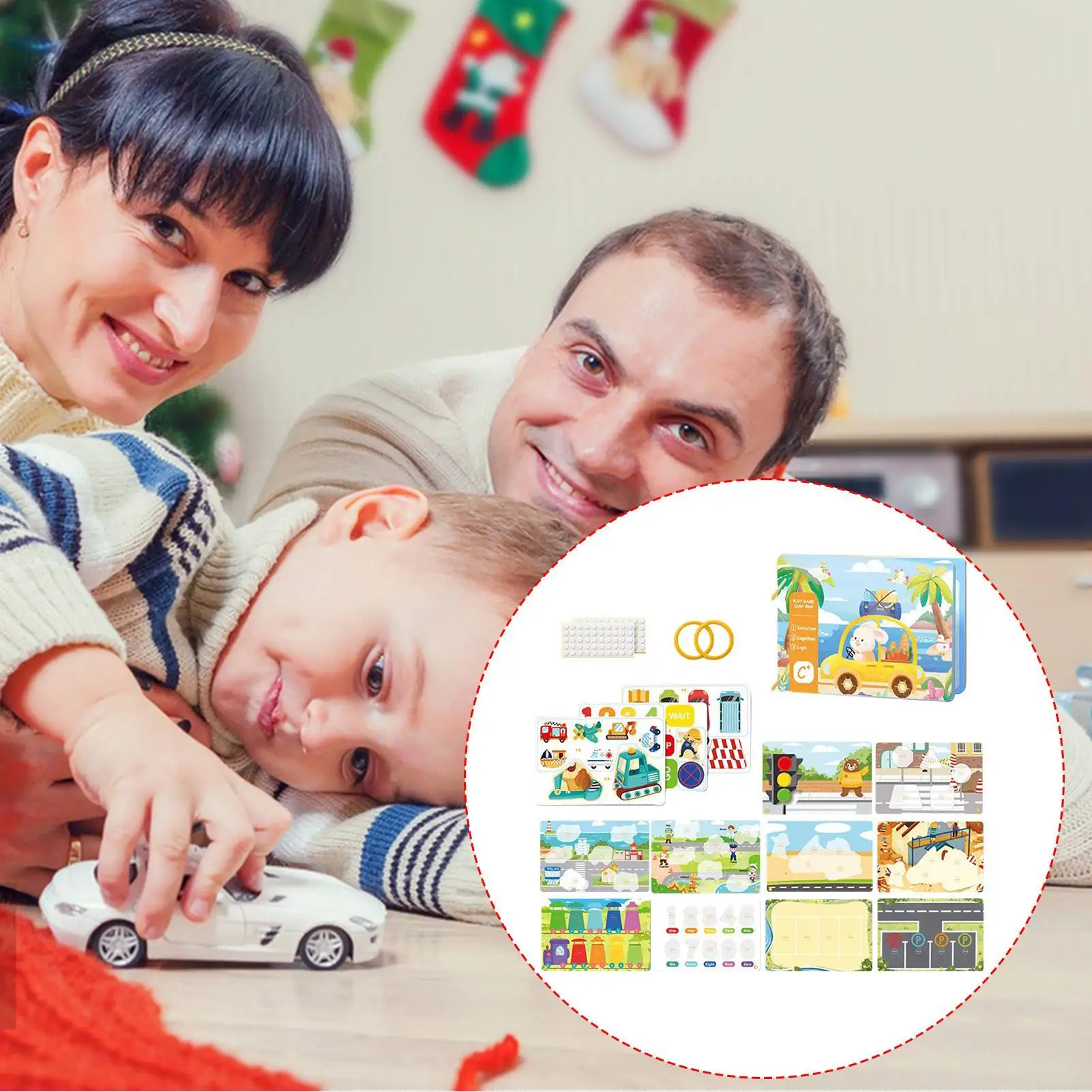 Quiet Activity Books Educational Sensory Toys Interactive Book For Babies For Car Airplane Restaurant Stroller High Chair Home