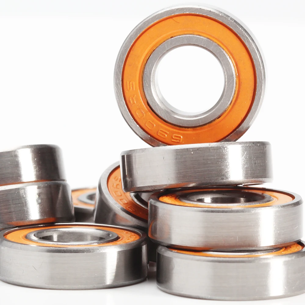 6900RS Bearing 10PCS 10x22x6 mm ABEC-3 Hobby Electric RC Car Truck 6900 RS 2RS Ball Bearings 6900-2RS Orange Sealed