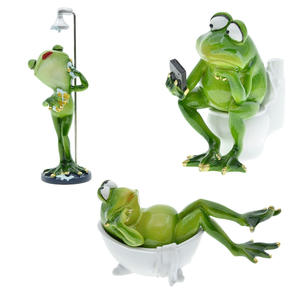 Resin Frog Sculptures and Figurines For Garden Decorations And Home Decor,Room Ornaments,Home Decorative Figures