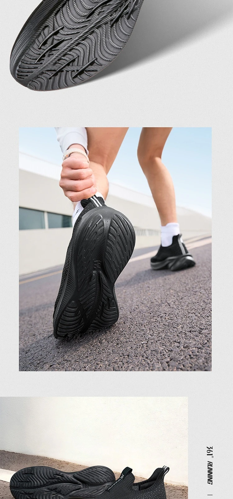 361 Degrees Fengye 5.0 Slip-On Daily Running Shoes Langlebige, stabile, leichte, elastische, atmungsaktive Herren-Sneaker 672632242 – Detail 11