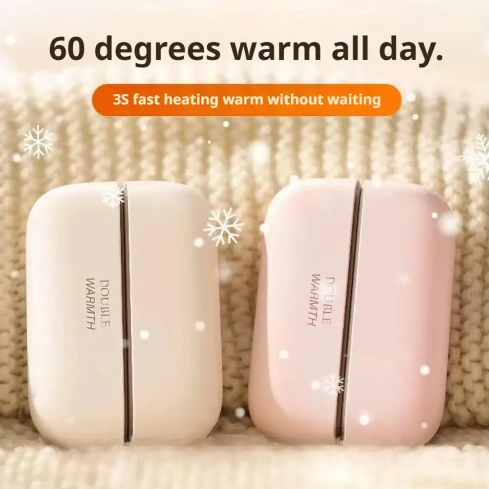 Aquecedor de mãos usb magnético portátil design dividido almofada de aquecimento recarregável criativo casa viagem escritório calor das mãos