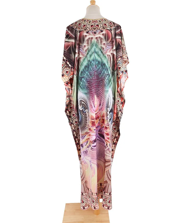 Sukienki kaftan damskie z rozcięciem bocznym, narzutka na strój kąpielowy, codzienna długa sukienka plażowa do noszenia na plaży lub w domu.