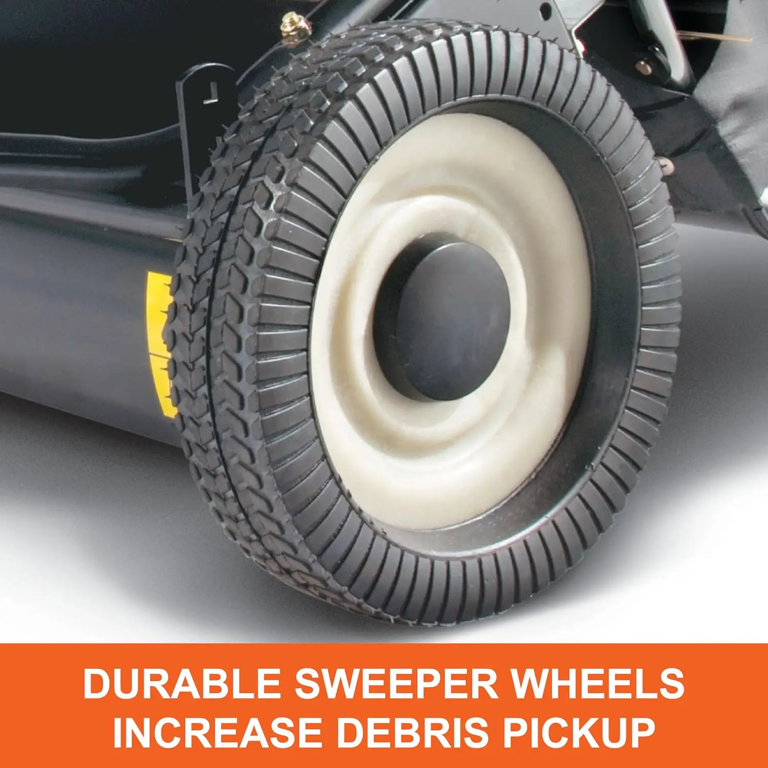 45-400 42-Zoll-Rasenkehrmaschine, schwarz