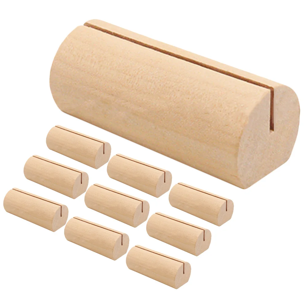 10 Pcs Wooden Table Number Holders Large Size Rustic Charm Wedding Decor Card Display Stand Postcard Holder Picture Rack