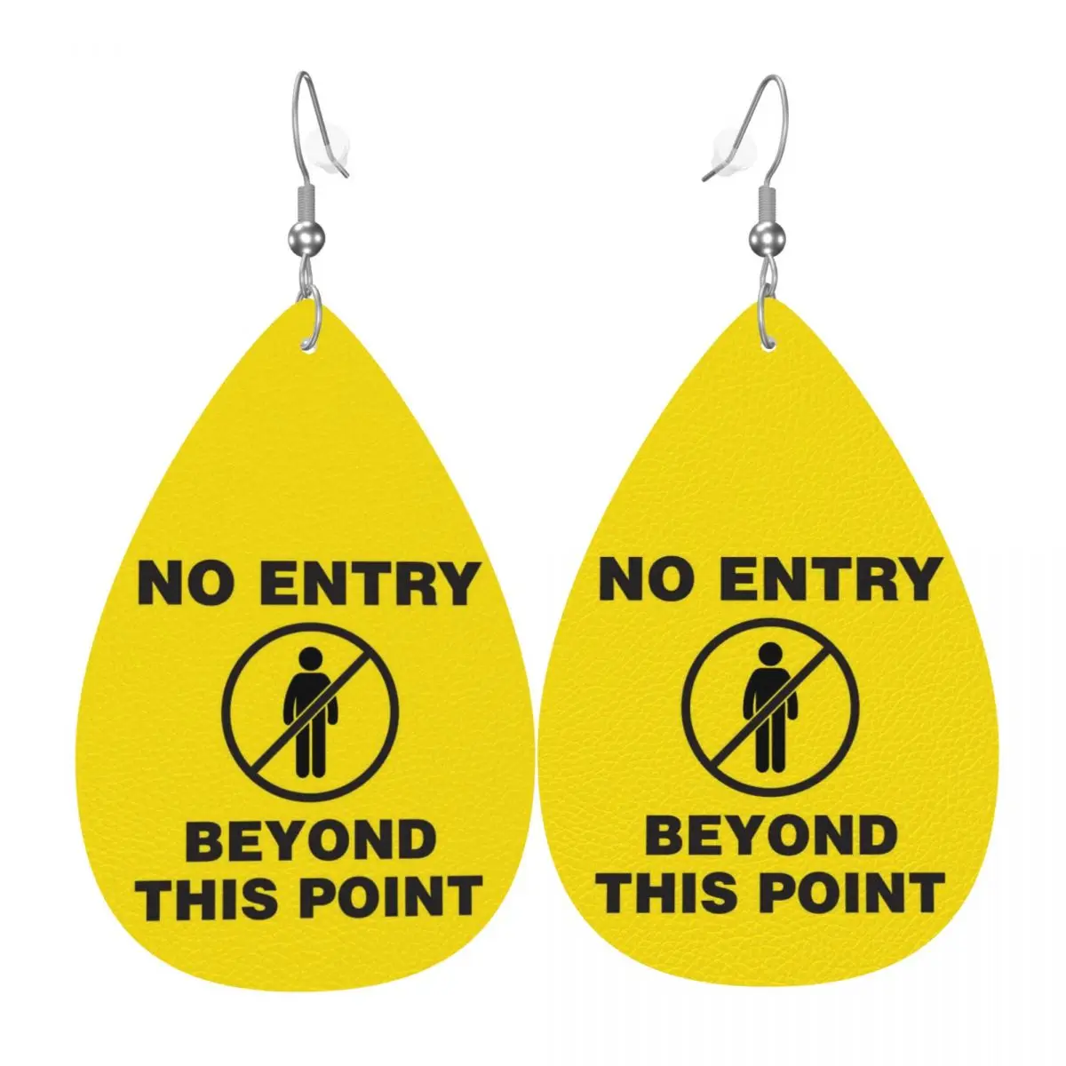 

Забавные предупреждающие кожаные серьги-капли на заказ для женщин, кожаные серьги, модные легкие серьги для вечеринок и праздников