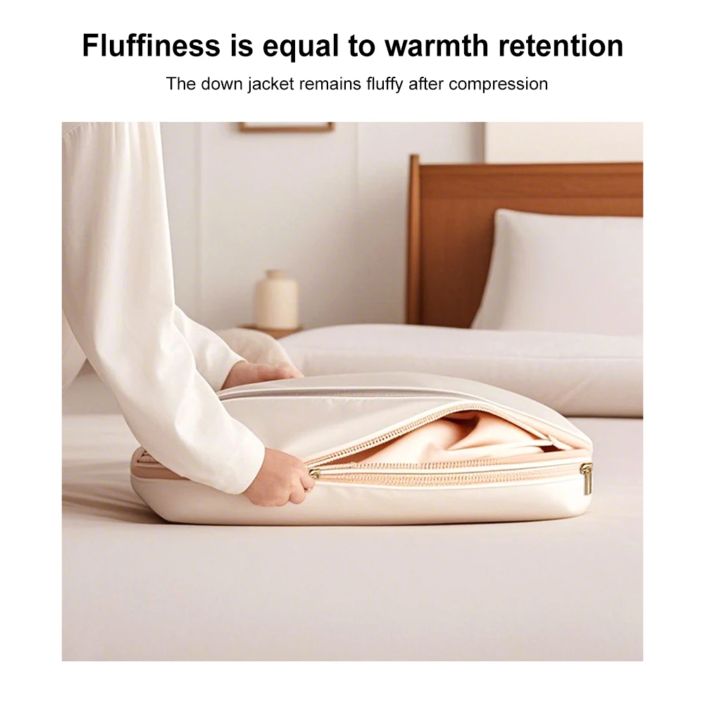 Space Saving Hanging Garment Bag Transparent Visibility Hanging Protector Down Coat Compression Dust Cover for Closet Storage