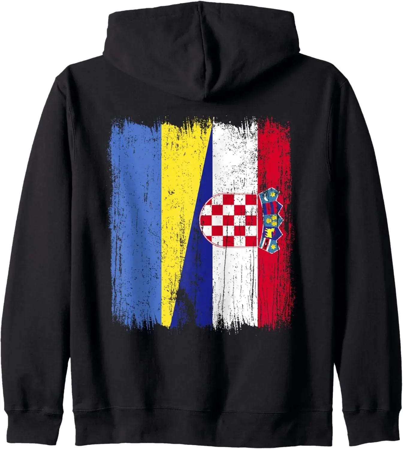 

Autumn and Winter "Croatian Pride Brushstroke" National - Pride - Trendy Cotton Hoodie, Stylish Patriotic Sweatshirt