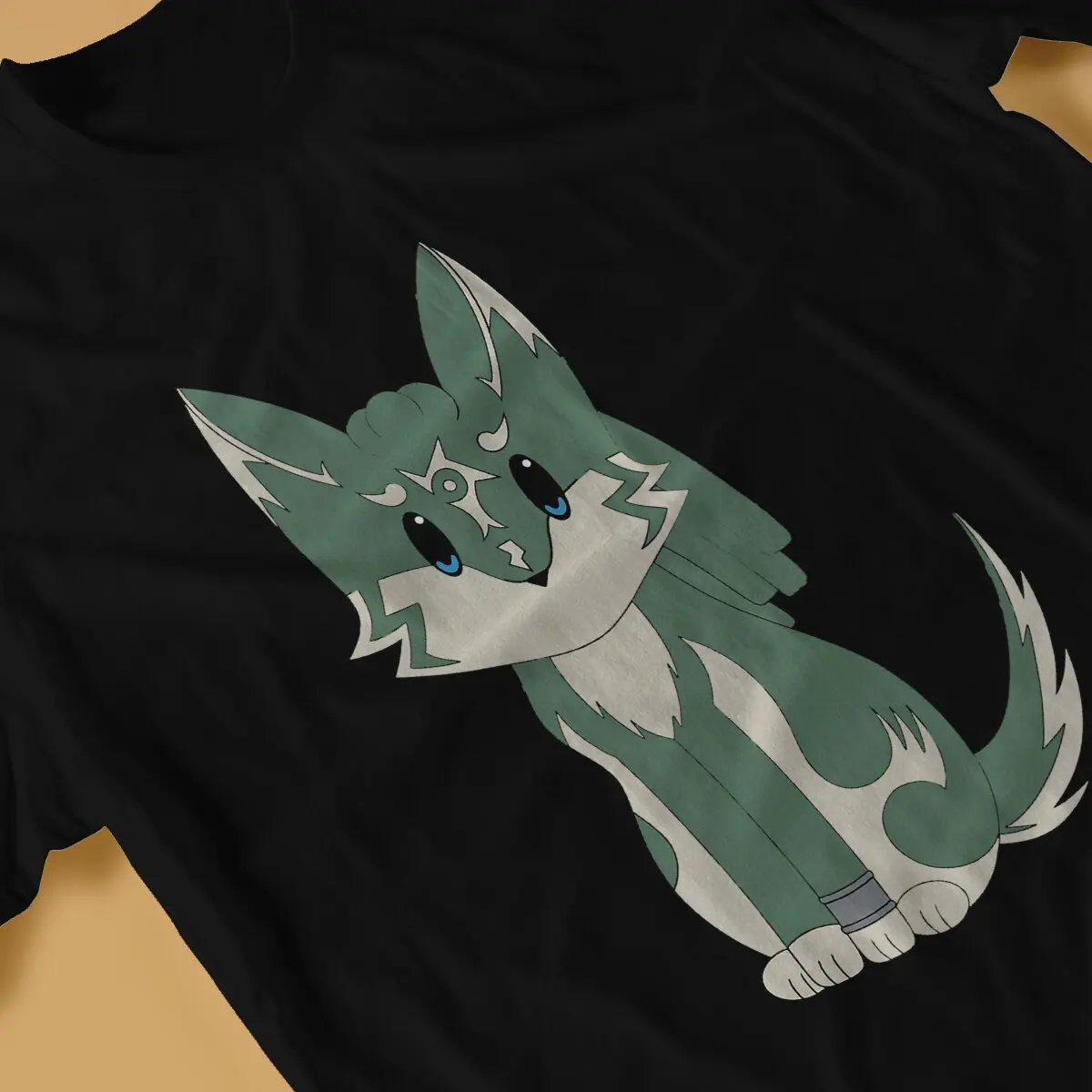 Casual Twilight Princess Chibi Wolf Link T-Shirt for Men Round Collar 100% Cotton T Shirt Z-Zelda Short Sleeve Tee Shirt