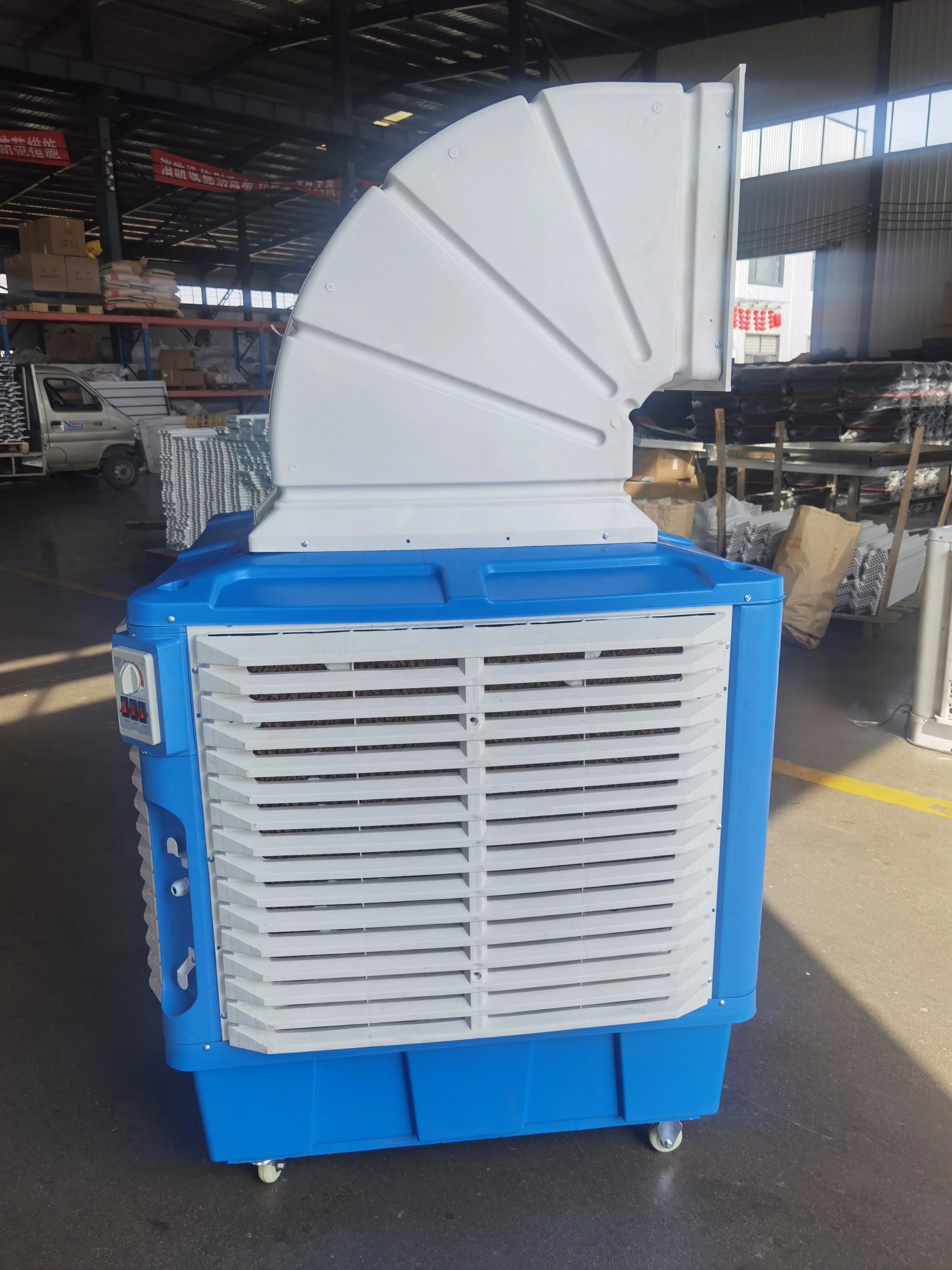 مكيف هواء محمول منخفض الضوضاء 220 فولت مبرد هواء صناعي متنقل 100 لتر خزان مياه صناعي