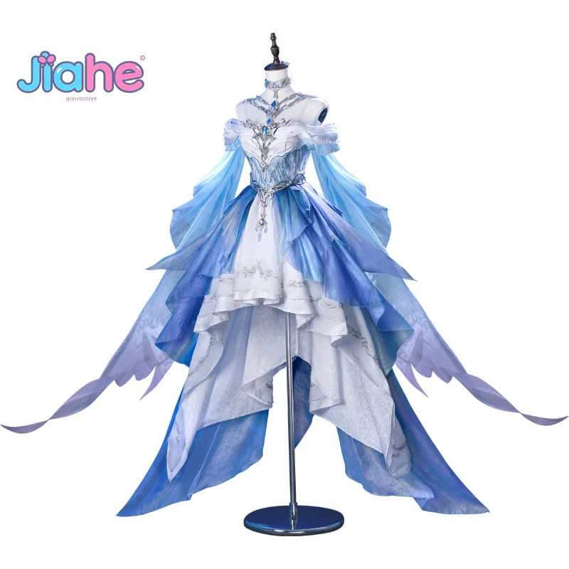 

Игра Love and Deepspace Heroine MC Sea God Set Косплей Костюм Лимолия боевой костюм Платье Опора Головные уборы Ожерелье Рождественский наряд