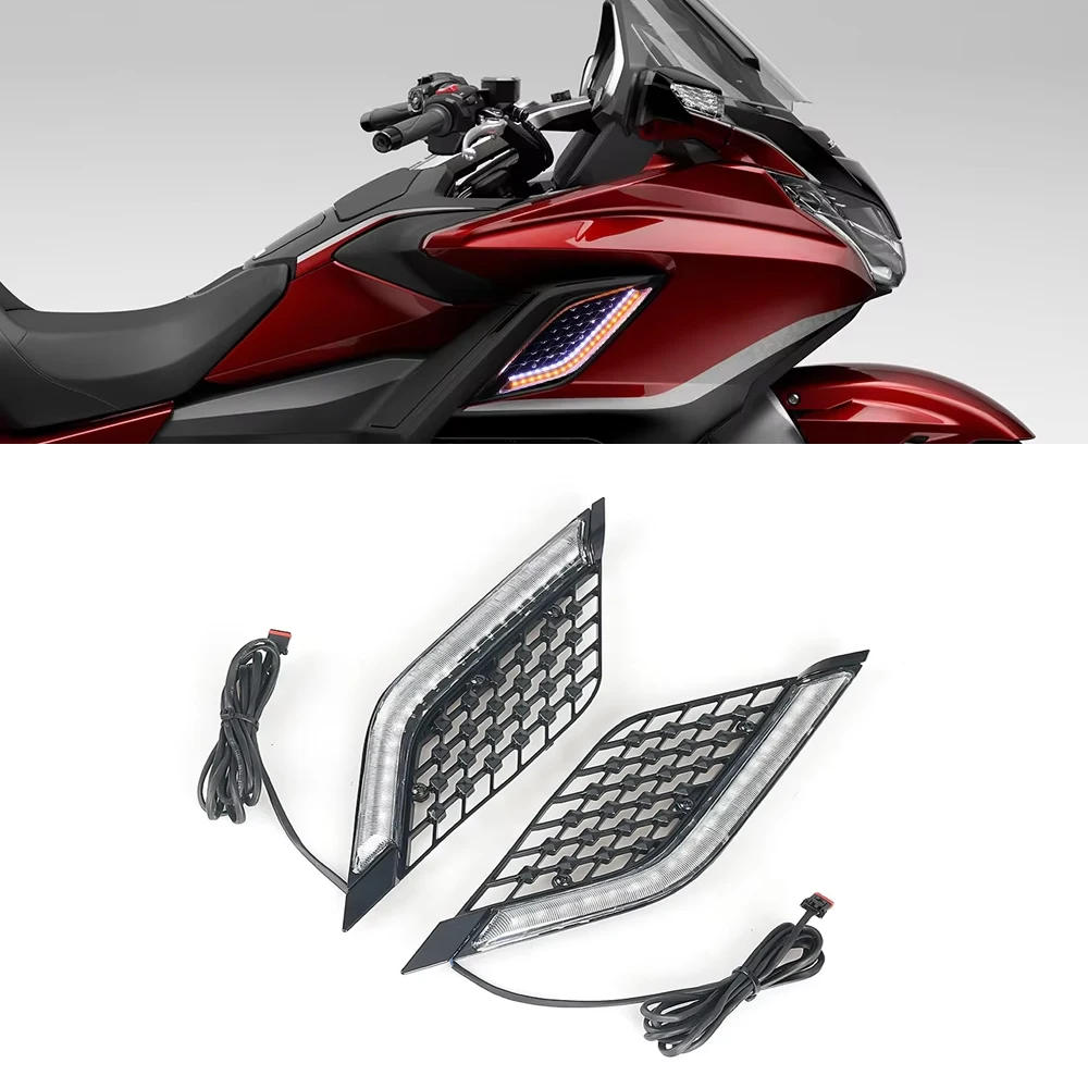 

For Honda Goldwing Gold Wing GL1800 Tour DCT Airbag 2018-23 NEW Motorcycle LED Light Radiator Grill Panels Decorative Light Lamp