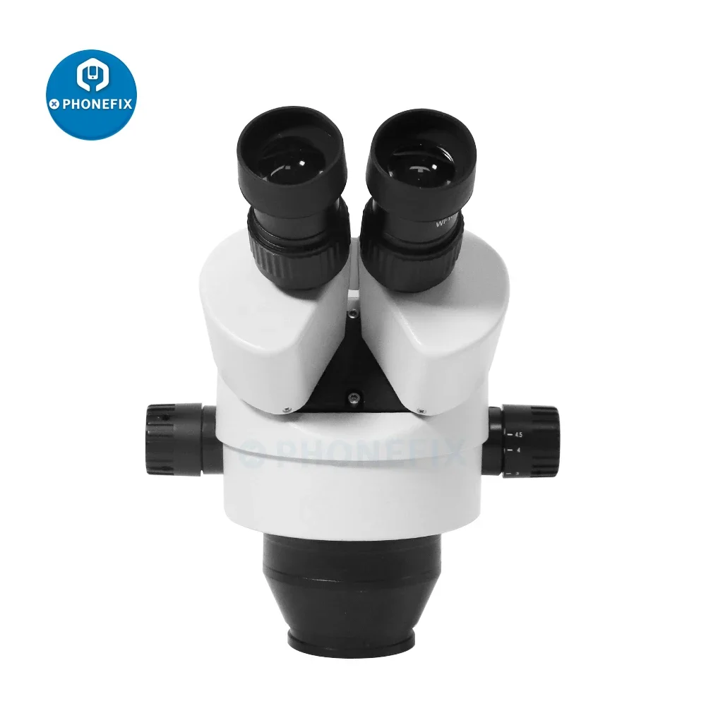 Imagem -04 - Ampliação da Cabeça do Microscópio Industrial Zoom Contínuo 7x45x Simul Focal Estéreo Binocular para o Telefone Solda do Reparo do Pwb