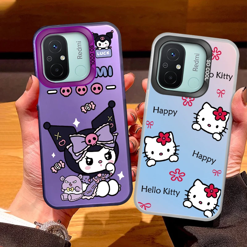 Sanrio Cases For POCO C55 Phone Cover Cartoon Cute Shockproof Bumper Painted IMD Cover For Xiaomi POCOC55 C55 Fundas Coque