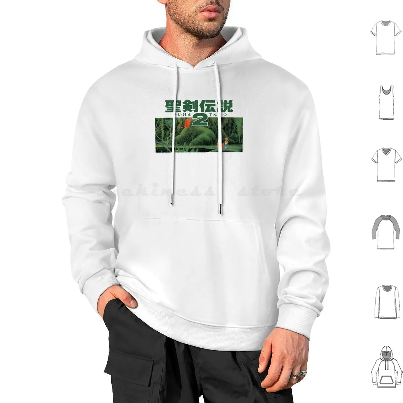 Secret Of Japanese Version Ilustraciones promocionales (Seiken Densetsu 2) Sudadera con capucha de algodón de manga larga Secret Of Seiken Densetsu
